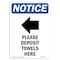 Signmission OSHA Sign, 10" H, Rigid Plastic, Please Deposit Towels Sign With Symbol, Portrait, V-17367 OS-NS-P-710-V-17367 - alternate 1